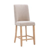 Bar Height Stools Set Upholstered Pub Chairs with Rubber Wood Legs