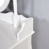 Vanity Table Set with Rotatable Oval Mirror and Cushioned Stool