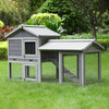 Wooden Chicken Coop Large Wooden Outdoor Bunny Rabbit Hutch Hen Cage with Ventilation Door, Removable Tray & Ramp Garden Backyard Pet House