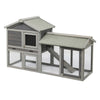 Wooden Chicken Coop Large Wooden Outdoor Bunny Rabbit Hutch Hen Cage with Ventilation Door, Removable Tray & Ramp Garden Backyard Pet House