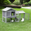 Wooden Chicken Coop Large Wooden Outdoor Bunny Rabbit Hutch Hen Cage with Ventilation Door, Removable Tray & Ramp Garden Backyard Pet House
