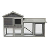 Wooden Chicken Coop Large Wooden Outdoor Bunny Rabbit Hutch Hen Cage with Ventilation Door, Removable Tray & Ramp Garden Backyard Pet House