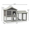 Wooden Chicken Coop Large Wooden Outdoor Bunny Rabbit Hutch Hen Cage with Ventilation Door, Removable Tray & Ramp Garden Backyard Pet House