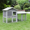 Wooden Chicken Coop Large Wooden Outdoor Bunny Rabbit Hutch Hen Cage with Ventilation Door, Removable Tray & Ramp Garden Backyard Pet House