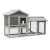 Wooden Chicken Coop Large Wooden Outdoor Bunny Rabbit Hutch Hen Cage with Ventilation Door, Removable Tray & Ramp Garden Backyard Pet House