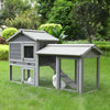 Wooden Chicken Coop Large Wooden Outdoor Bunny Rabbit Hutch Hen Cage with Ventilation Door, Removable Tray & Ramp Garden Backyard Pet House