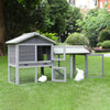 Wooden Chicken Coop Large Wooden Outdoor Bunny Rabbit Hutch Hen Cage with Ventilation Door, Removable Tray & Ramp Garden Backyard Pet House