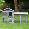 Wooden Chicken Coop Large Wooden Outdoor Bunny Rabbit Hutch Hen Cage with Ventilation Door, Removable Tray & Ramp Garden Backyard Pet House