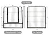 Dog Playpen Puppy Playpen for Medium Small Dogs Outdoor Pet Playpen 16 Panels Exercise Pen 32 inch Metal Indoor Dog Fence 2 Doors