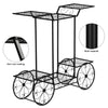 6 Tiers Garden Cart Stand & Flower Pot Plant Holder Display Rack