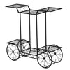 6 Tiers Garden Cart Stand & Flower Pot Plant Holder Display Rack