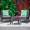 Wicker Outdoor  PE Rattan Bistro Coffee Table Set for Balcony