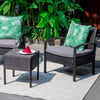 Wicker Outdoor  PE Rattan Bistro Coffee Table Set for Balcony