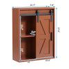 5 layer toilet wooden wall-mounted storage cabinet with adjustable door