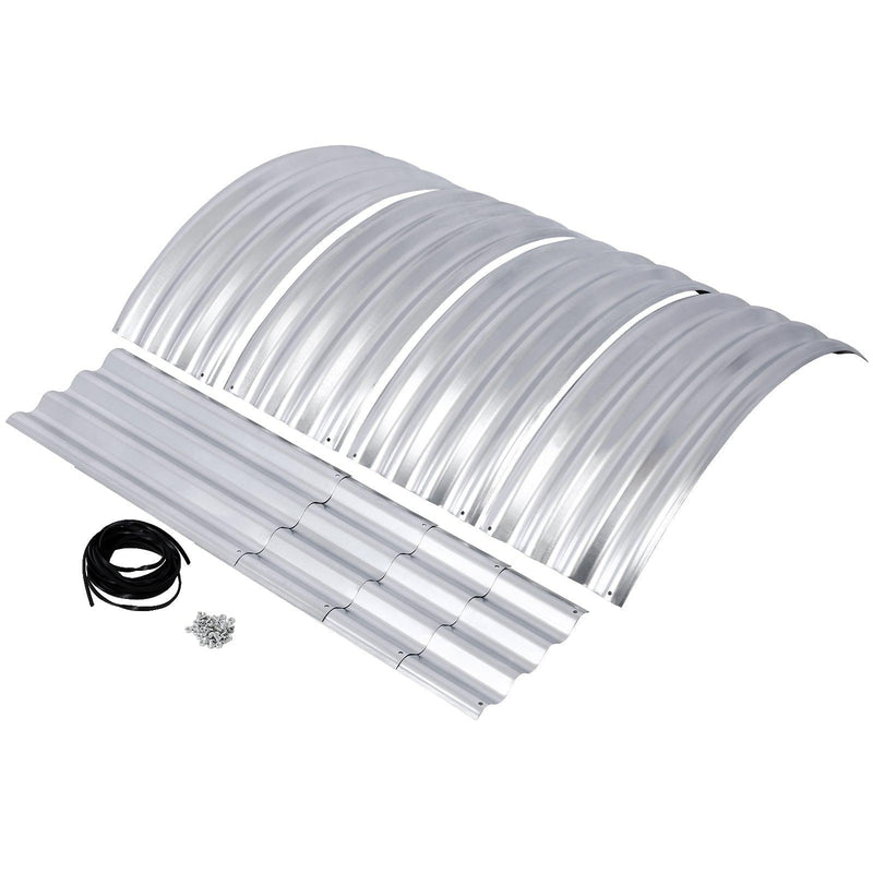 Oval Large Metal Galvanized Raised Garden Bed Kit - Side View