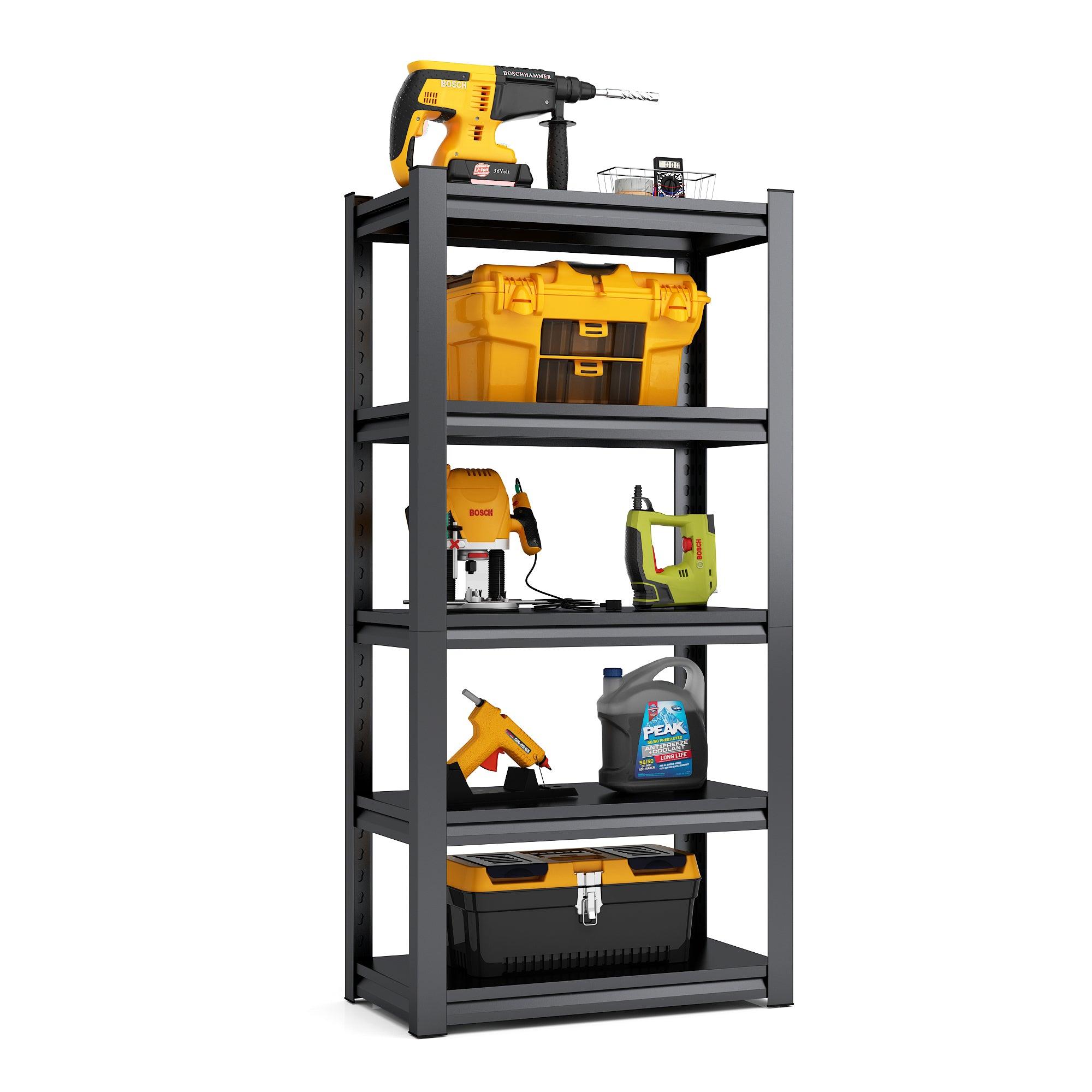 5 Tier Metal Shelving Unit for Garage Basement Kitchen Pantry Closet