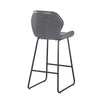 RaDEWAY Round Bar Stool Set with Backrest