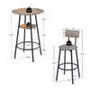RaDEWAY Leather Bar Chair with High-Density Sponge PU Chair Counter