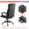 High Back Office Chair - Executive Bonded Leather Computer Desk Swivel Task Chair W/Rocking Function, Black