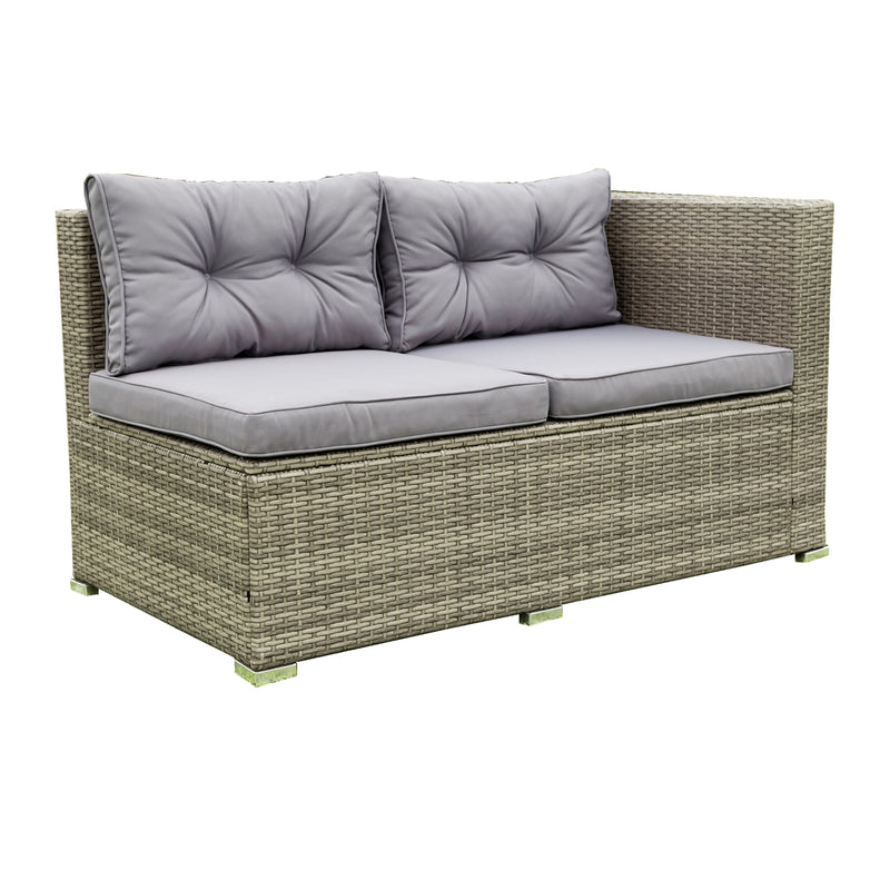 Radeway 4 Piece Patio Sectional Wicker Rattan Outdoor Furniture - Image 4
