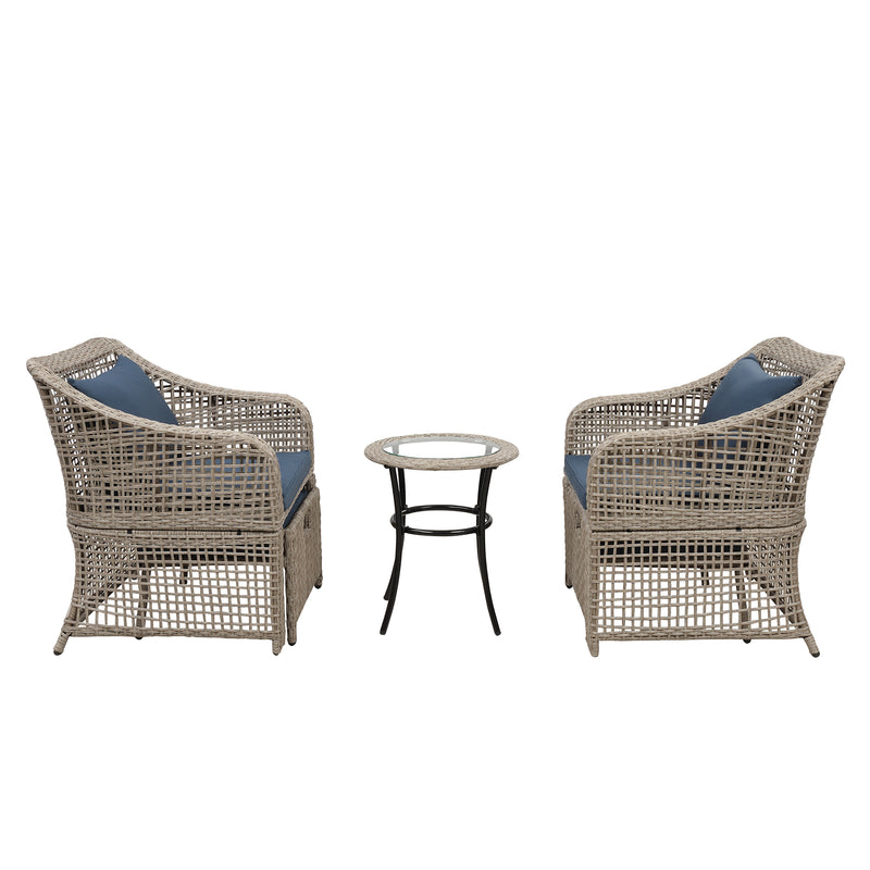 Radeway 5-piece Outdoor Conversation Set Patio Furniture - Side View