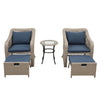 5-Piece Outdoor Patio Conversation Set with Cushions