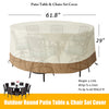 RaDEWAY Veranda Water-Resistant 60 Inch Tall Round Patio Table & Chair Set Cover