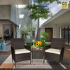 Patio Furniture Set 3 Pieces Outdoor Rattan Chair