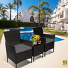 Patio Furniture Set 3 Pieces Outdoor Rattan Chair