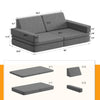RaDEWAY 8 Pcs Kids Couch Sponge Toddler Play Couch