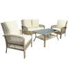 RaDEWAY 4 Piece Rattan Sofa Seating Group with Cushions, Outdoor Ratten sofa