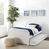 Twin Size Bed w/ Trundle Slats Pine Plywood Kids Youth Bedroom Furniture