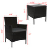 Patio Furniture Set 3 Pieces Outdoor Rattan Chair