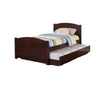 Twin Size Bed w/ Trundle Slats Pine Plywood Kids Youth Bedroom Furniture