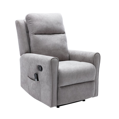 Massage Recliner with 12 Massage Nodes Function-Easy Lounge, Reclining Lounge Ch - Side View