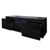 TV Cabinet , Black TV Stand with LED Lights