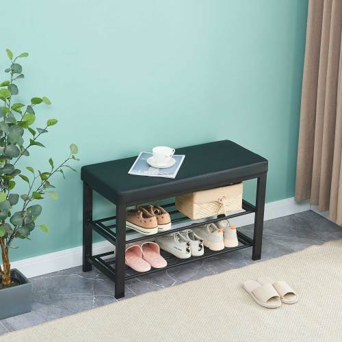 Shoe Bench, 3-Tier Shoe Rack for Entryway, Storage - Image 4
