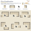 RaDEWAY 6 PC Outdoor Sets with Cotton Cushions and Glass Coffee Table
