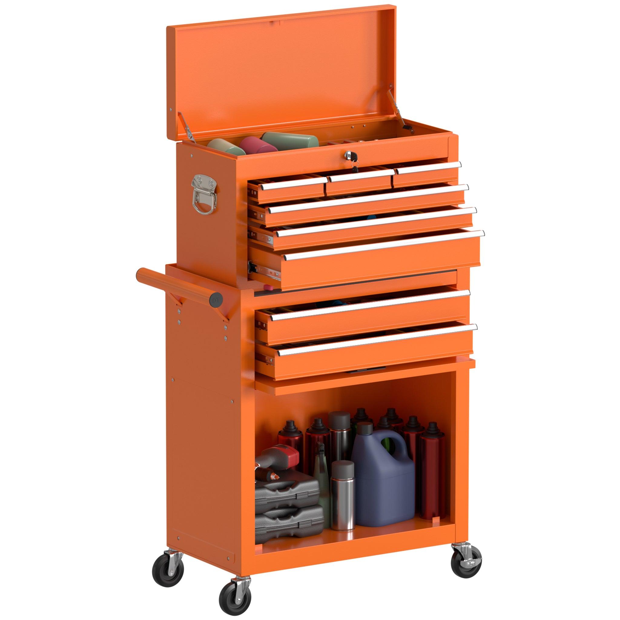 Large Capacity Rolling Toolbox with 8 Drawers