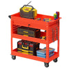 RaDEWAY 3 Tiers Tooling Box Truck on Wheels with Drawer