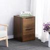 WOOD FILE CABINET 2 DRAWERS VERTICAL FILLING CABINET FOR LETTER UNDER DESK FOR HOME OFFICE