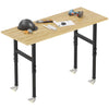 RaDEWAY Adjustable Height Oak Workbench With Sockets with 4 Wheels