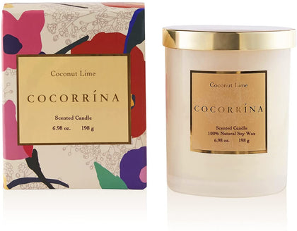 Cocorrína Mossy Pine Scented Large Candle with 4-Wick 100% Soy Wax Up to 50 hrs Strong Scented Aromatherapy Candle for Home