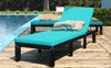 Patio Furniture Outdoor Adjustable PE Rattan Wicker Chaise Lounge Chair Sunbed