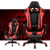 RaDEWAY Gaming Chair With Footrest, Ergonomic High-Back Leather Racing Computer Chair Home Office Chair With Headrest, Footrest and Lumbar Support