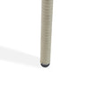 Windham All-Weather Wicker Two-Seat Outdoor Light Gray Bench with Dark Gray Cushions