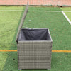 RaDEWAY 4 Piece Patio Sectional Wicker Rattan Outdoor Furniture Sofa Set with Storage Box Grey