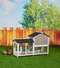 Chicken House, 58" Waterproof Wooden Animal Hutch, Indoor Outdoor Chicken Coop Rabbit Hutch Kit w/Roof, Garden Backyard Rabbit Cage/Guinea Pig House/Hen House, Animal Hutch for Small Pet