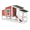 77.9-Inch Wooden Chicken Coop and Rabbit Hutch - Pet