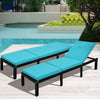 Patio Furniture Outdoor Adjustable PE Rattan Wicker Chaise Lounge Chair Sunbed